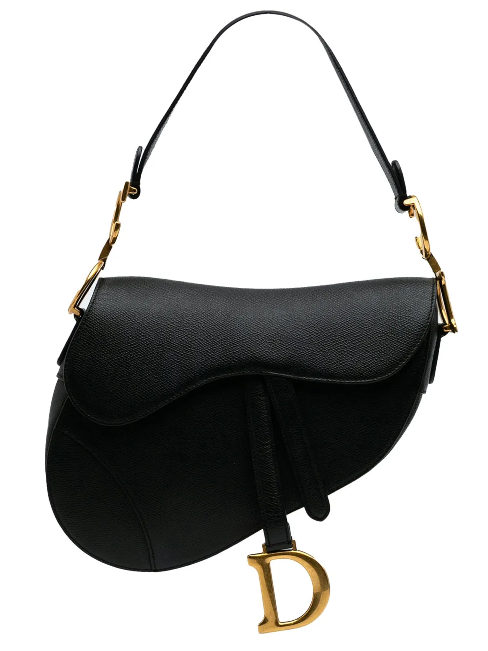 2019 Grained Calfskin Saddle Bag shoulder bag