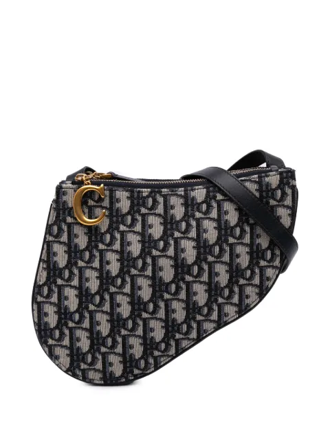 Christian Dior Pre-Owned 2019 Oblique Canvas Saddle Triple Zip crossbody bag
