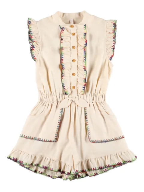 ZIMMERMANN Kids Lucy ruffled button-front playsuit