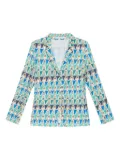 MALIPARMI geometric-print blazer - Blue