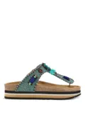 MALIPARMI 30mm beaded platform sandals - Blue