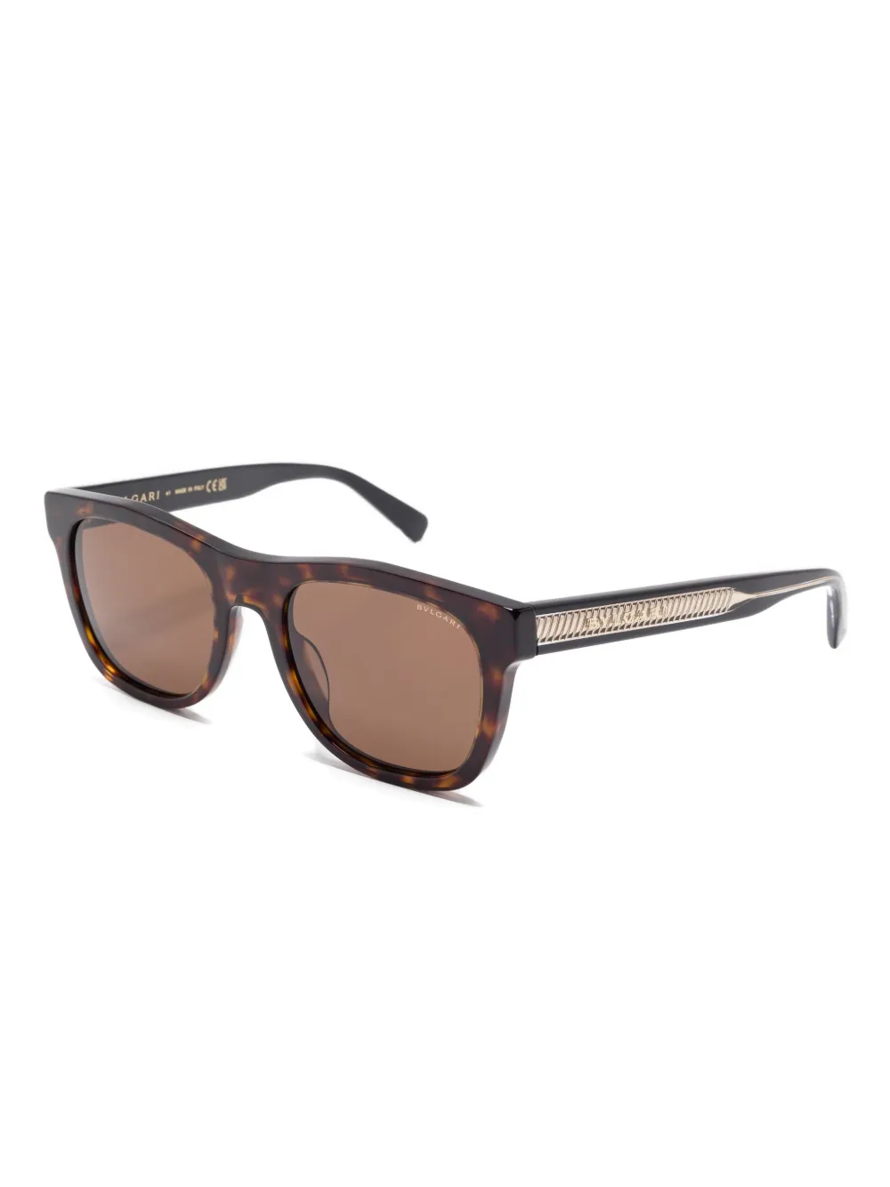 Bvlgari Serengeti tortoiseshell rectangle sunglasses Bruin