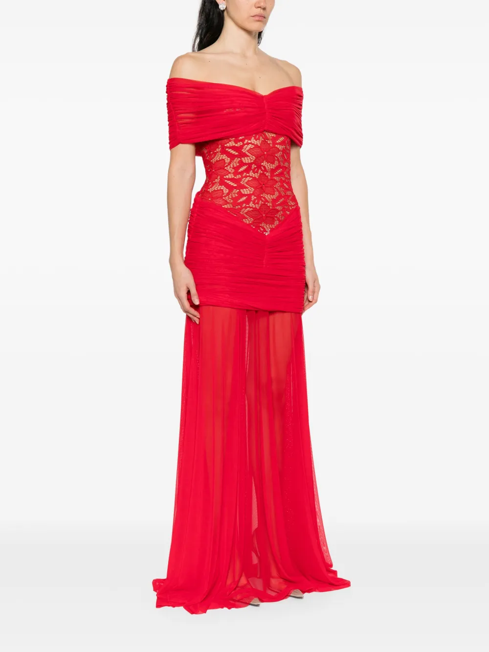Atu Body Couture lace-embellished draped maxi dress | Evening Dresses | Image 2