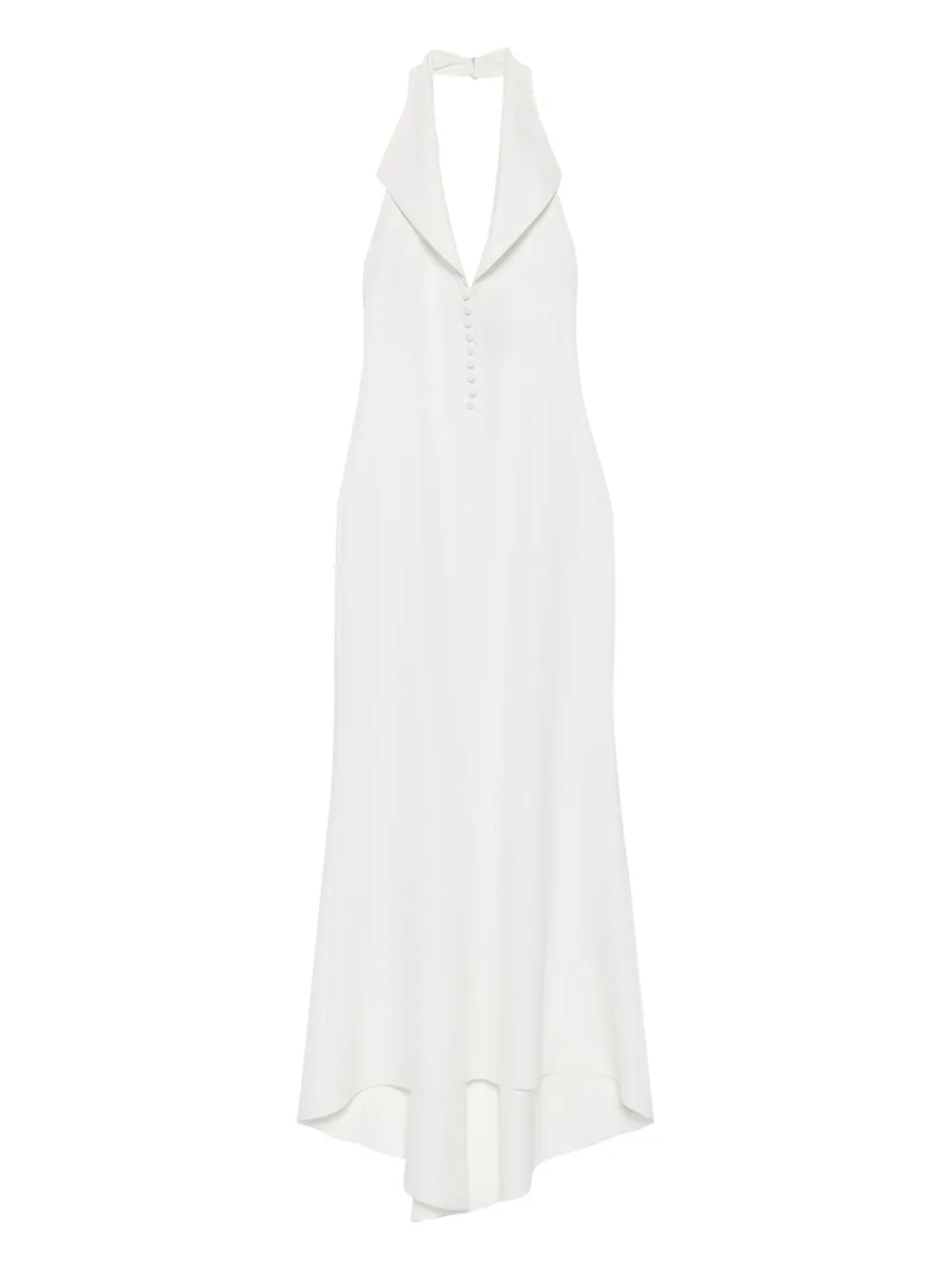 Atu Body Couture halterneck button-front maxi dress Wit