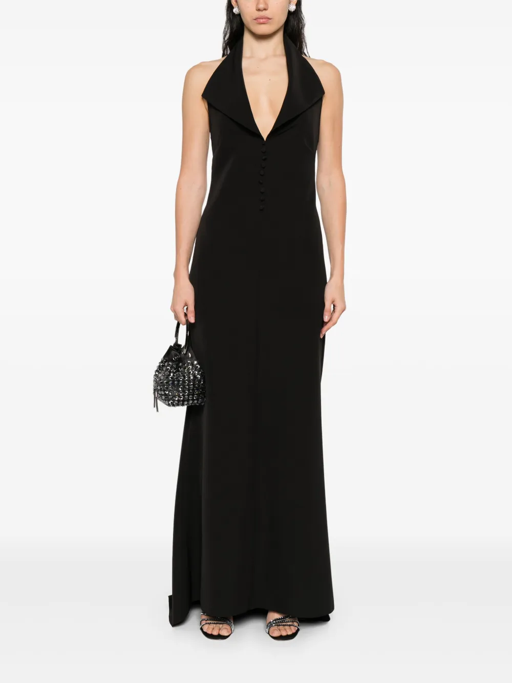 Atu Body Couture halter-neck button-front maxi dress | Evening Dresses | Image 2