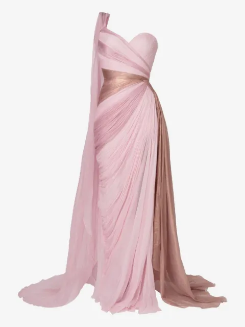 Iris Serban robe drapée Alexa à une épaule