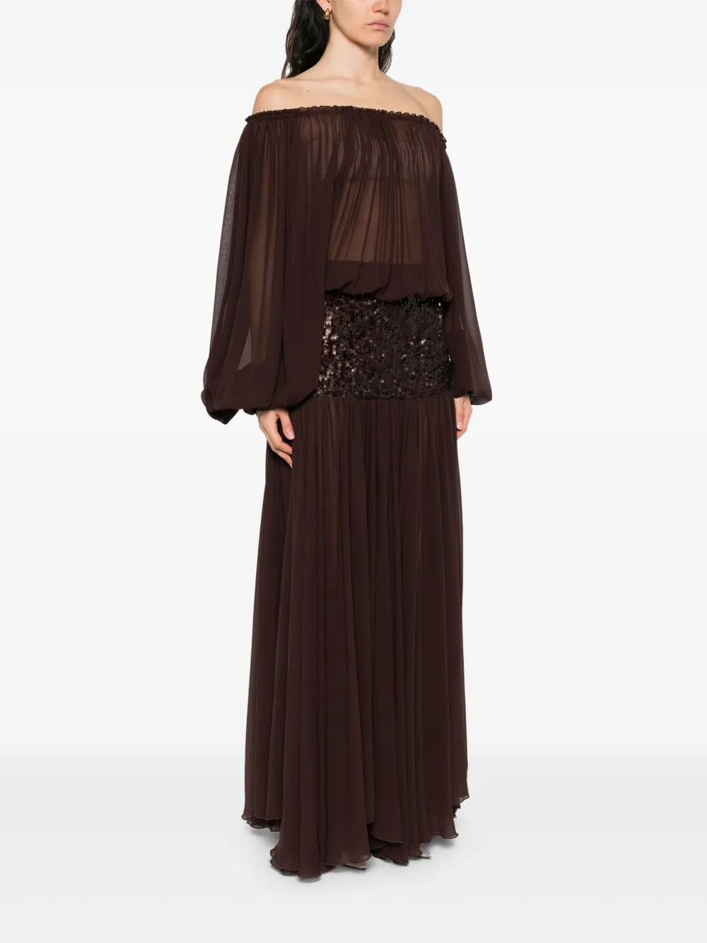 Atu Body Couture sequin-embellished off-shoulder dress Bruin