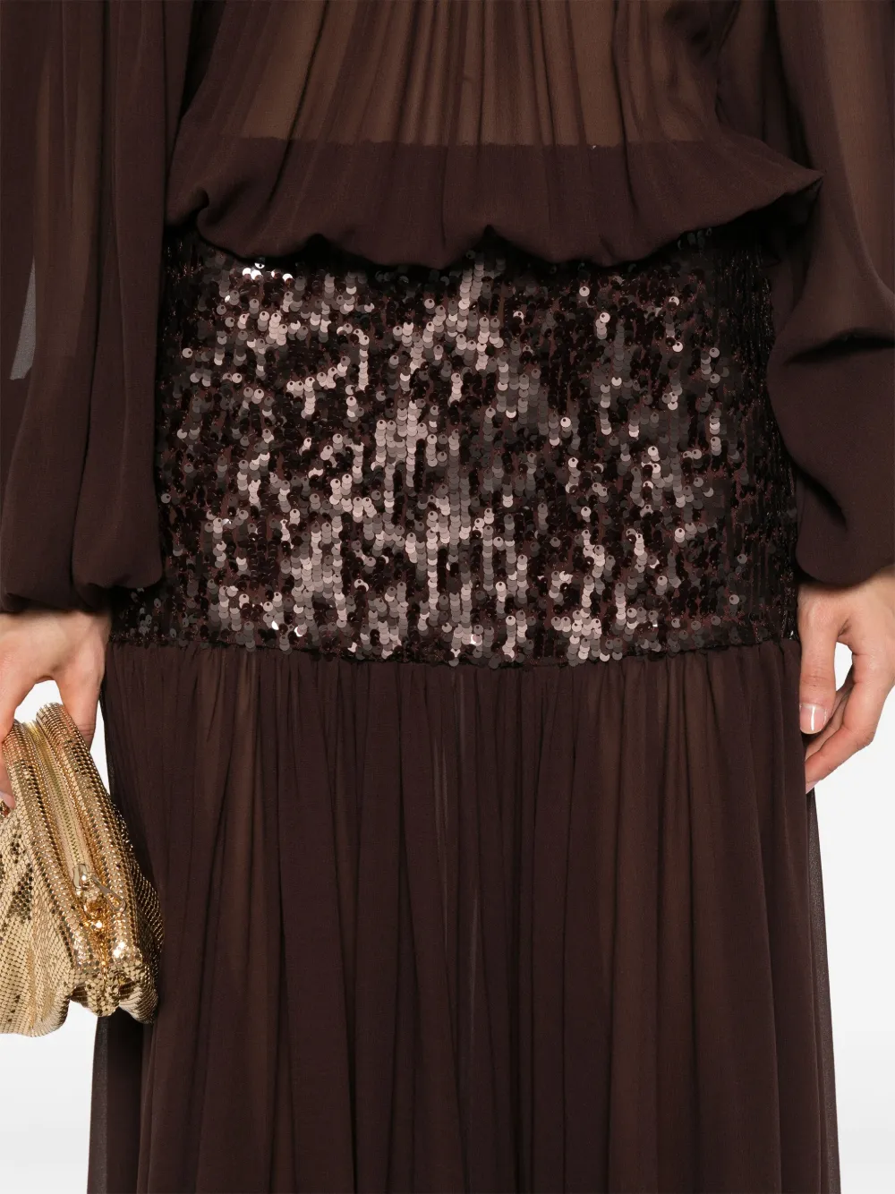 Atu Body Couture sequin-embellished off-shoulder dress Bruin