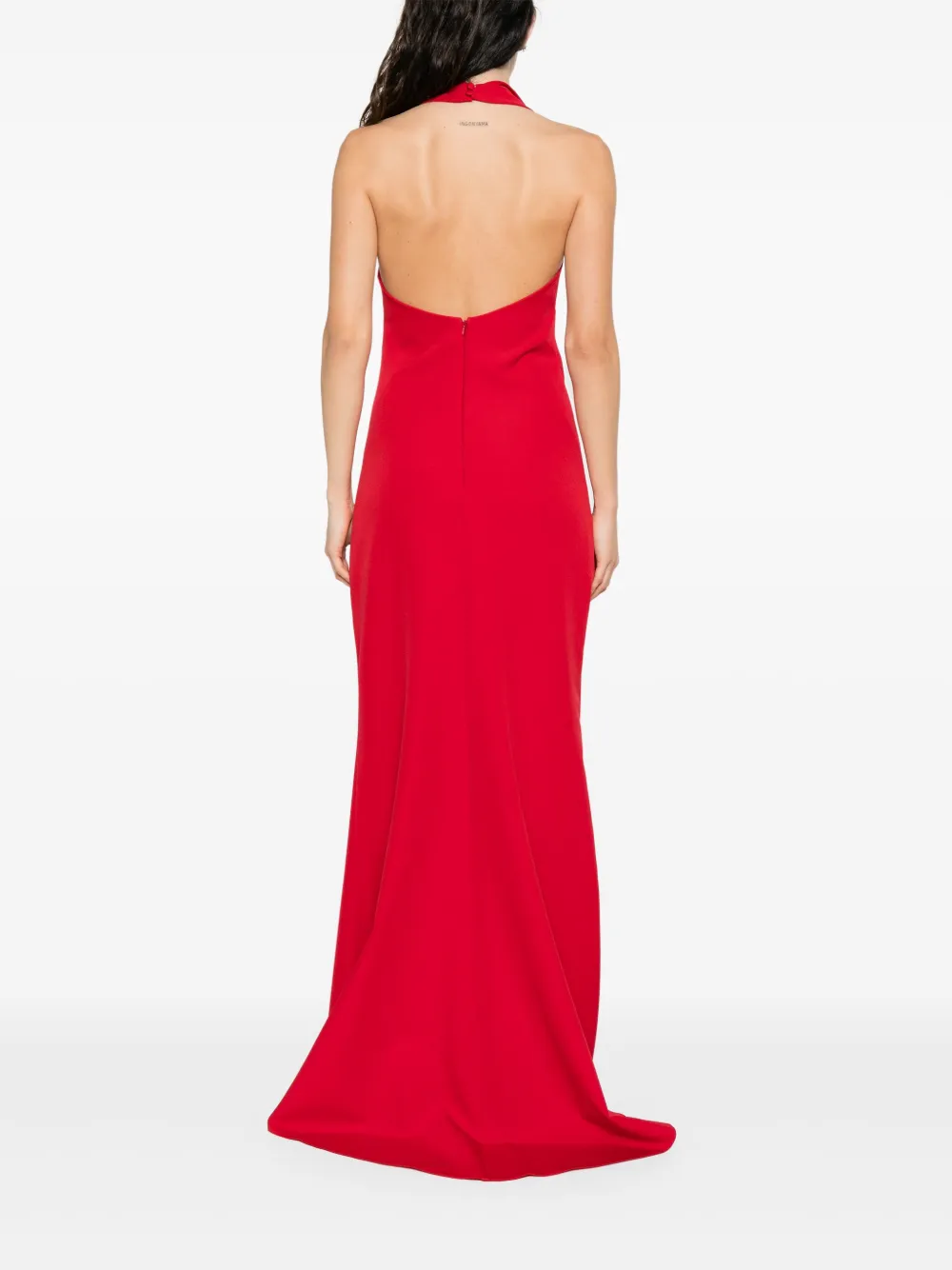 Atu Body Couture Maxi-jurk met halternek en knopen Rood