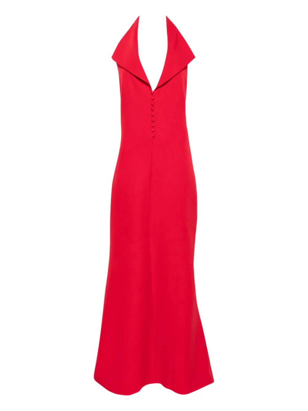 Atu Body Couture halter-neck button-front maxi dress Rood