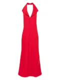 Atu Body Couture halter-neck button-front maxi dress - Red
