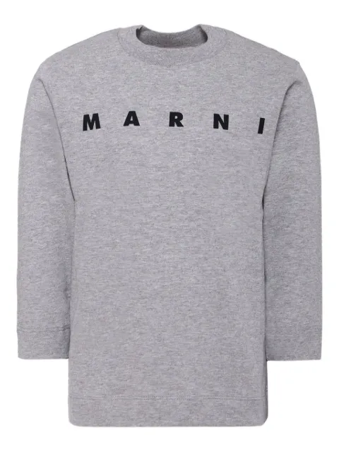 Marni Kids logo-print long-sleeve T-shirt