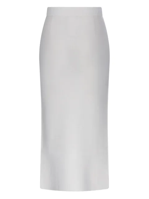 Max Mara ribbed wrap-effect midi skirt