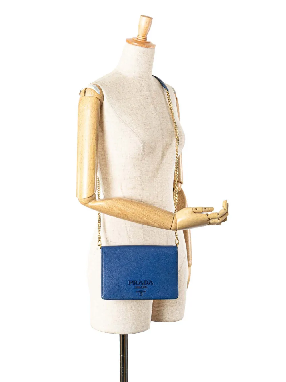 Prada Pre-Owned 2000-2024 Saffiano Lux Monochrome Wallet on Chain crossbody bag | Pre-Owned | Image 2