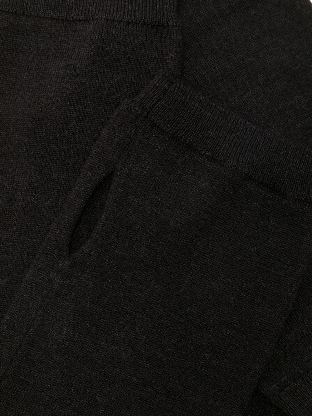P.a.r.o.s.h Fingerless Wool Gloves In Black