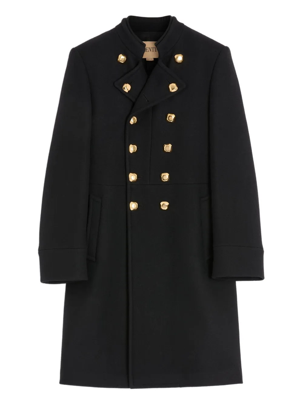 Valentino Garavani mandarin-collar double-breasted coat | Black | Image 1