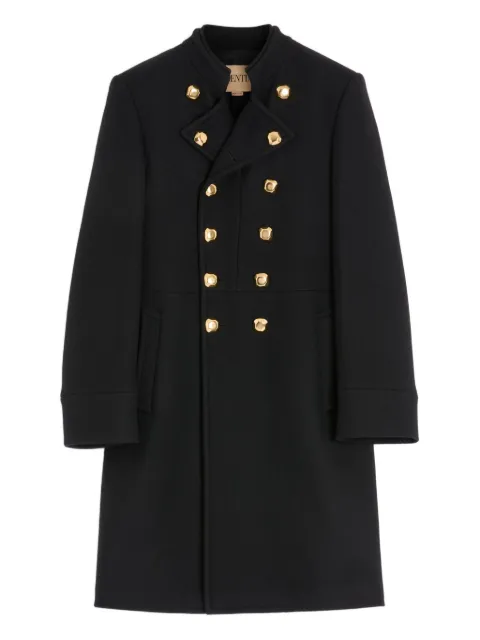 Valentino Garavani mandarin-collar double-breasted coat