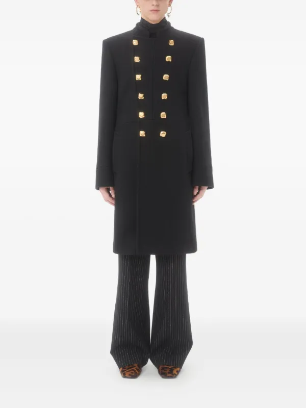VALENTINO マンダリンカラーダブルコート Valentino Garavani マンダリンカラーダブルコート | ブラック