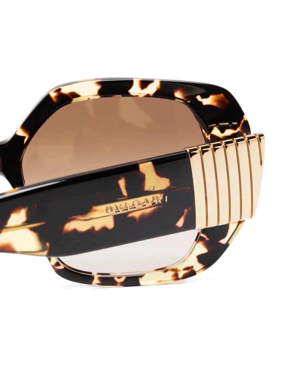Bvlgari geometric tortoiseshell sunglasses Bruin