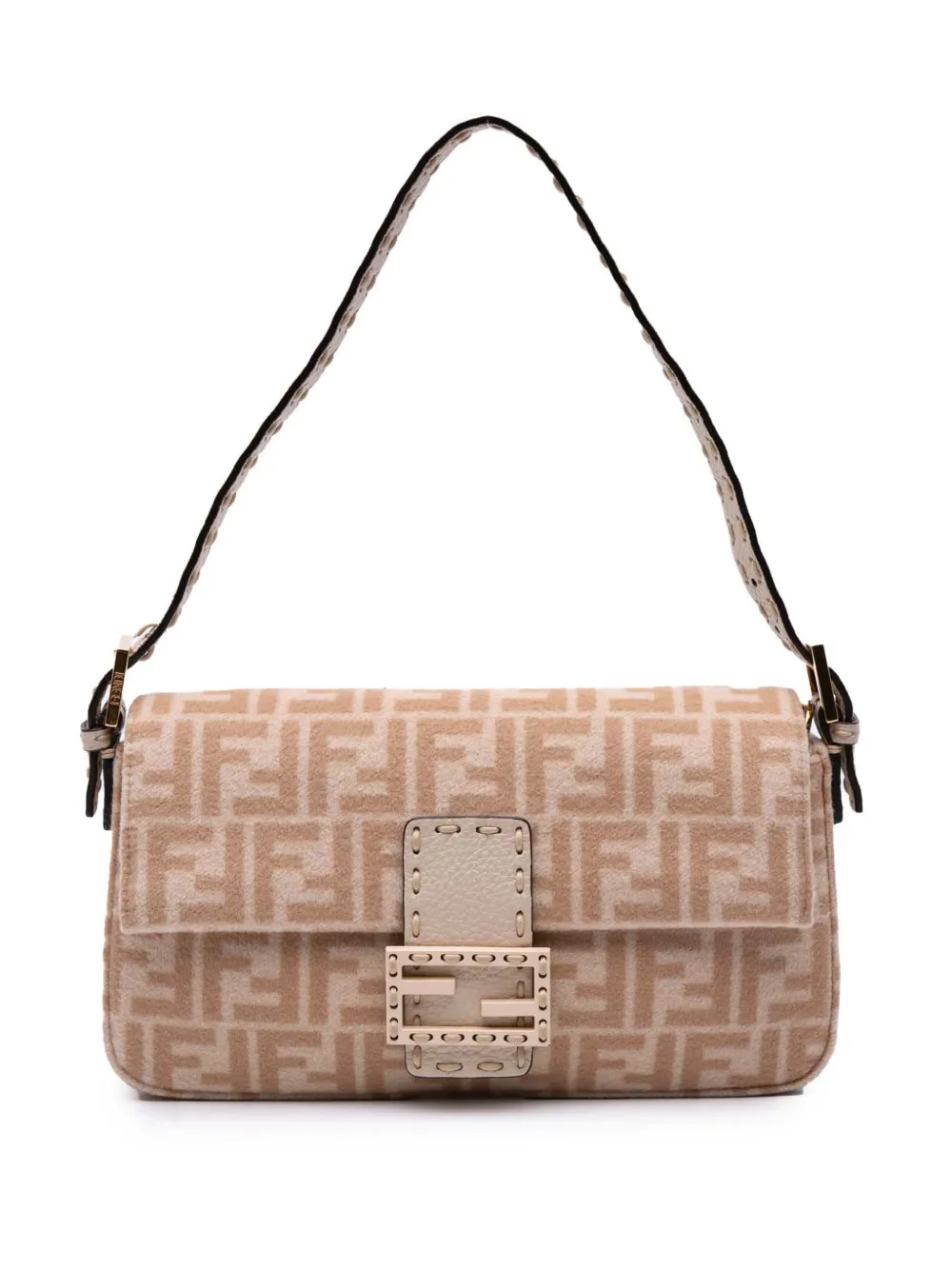 Fendi Pre-Owned sac porté épaule en laine Baguette (2000-2010) | marron | Image 1