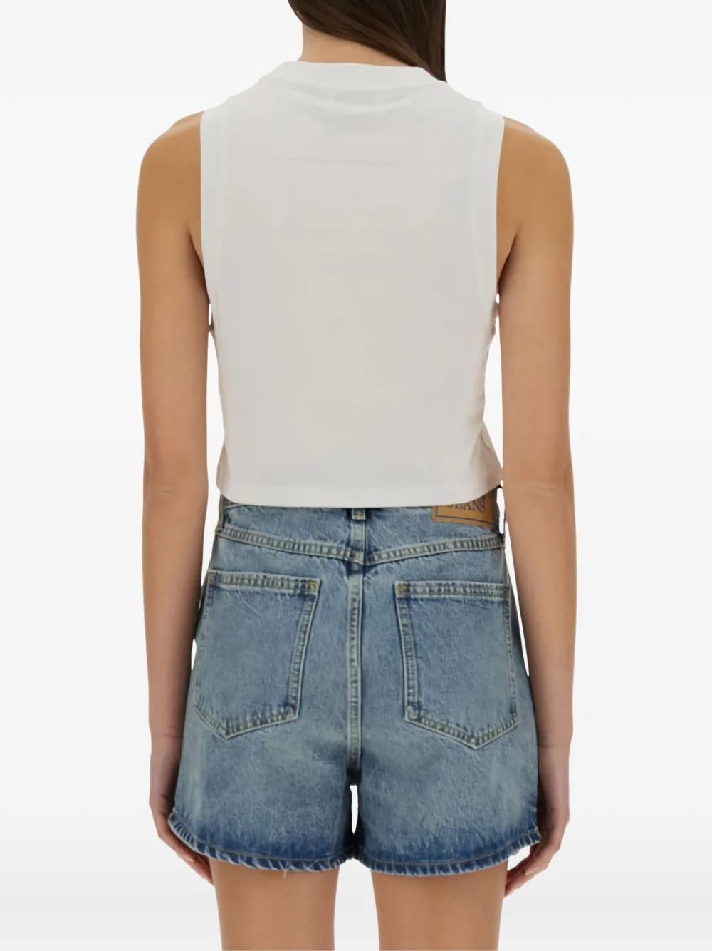 MOSCHINO JEANS Tanktop met logoprint Beige