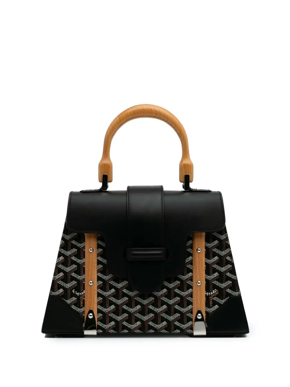 Goyard Pre-Owned 2016 Goyardine Saigon Structured PM satchel | Black | Image 1