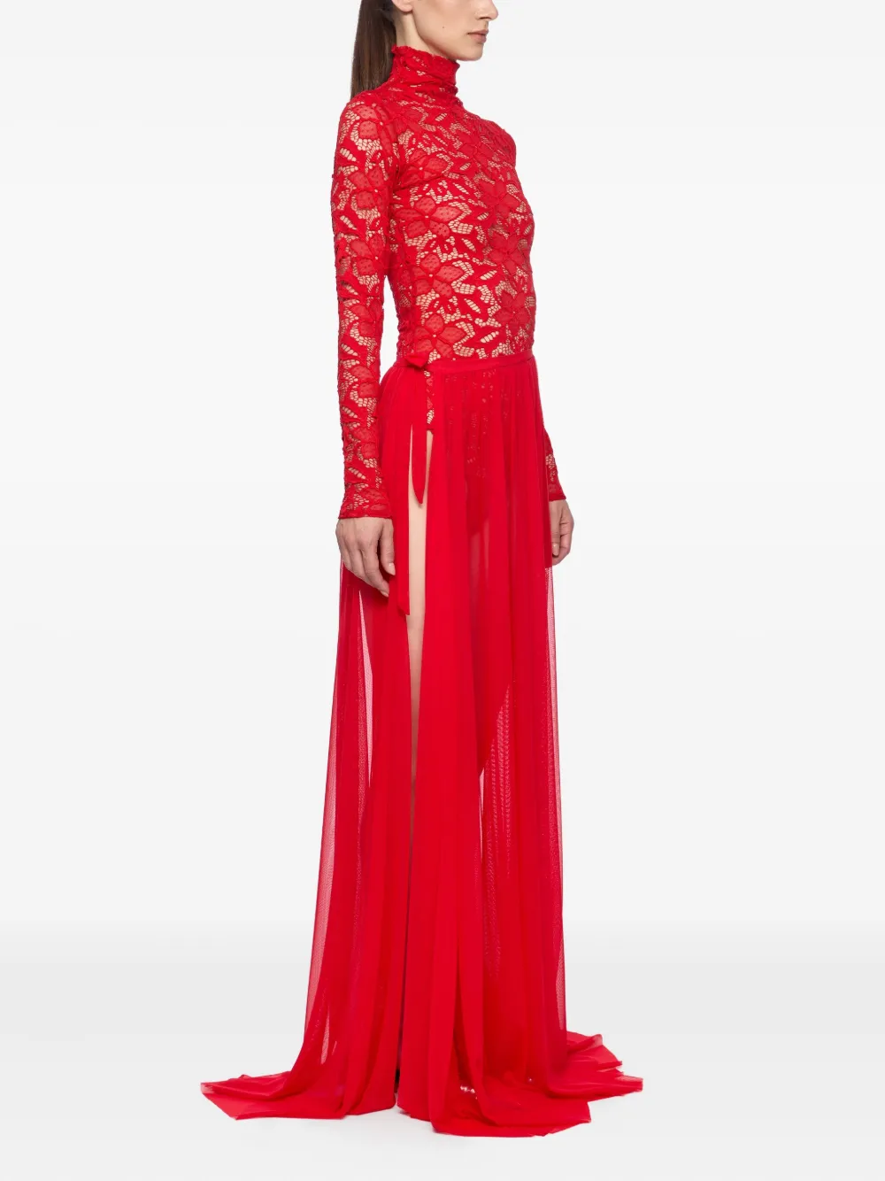 Atu Body Couture Tulen maxi-rok en body set Rood