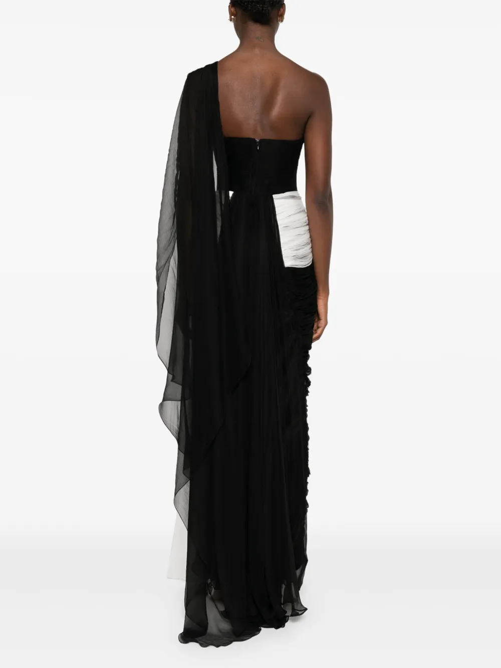Iris Serban Aris One-shoulder Gown In Black