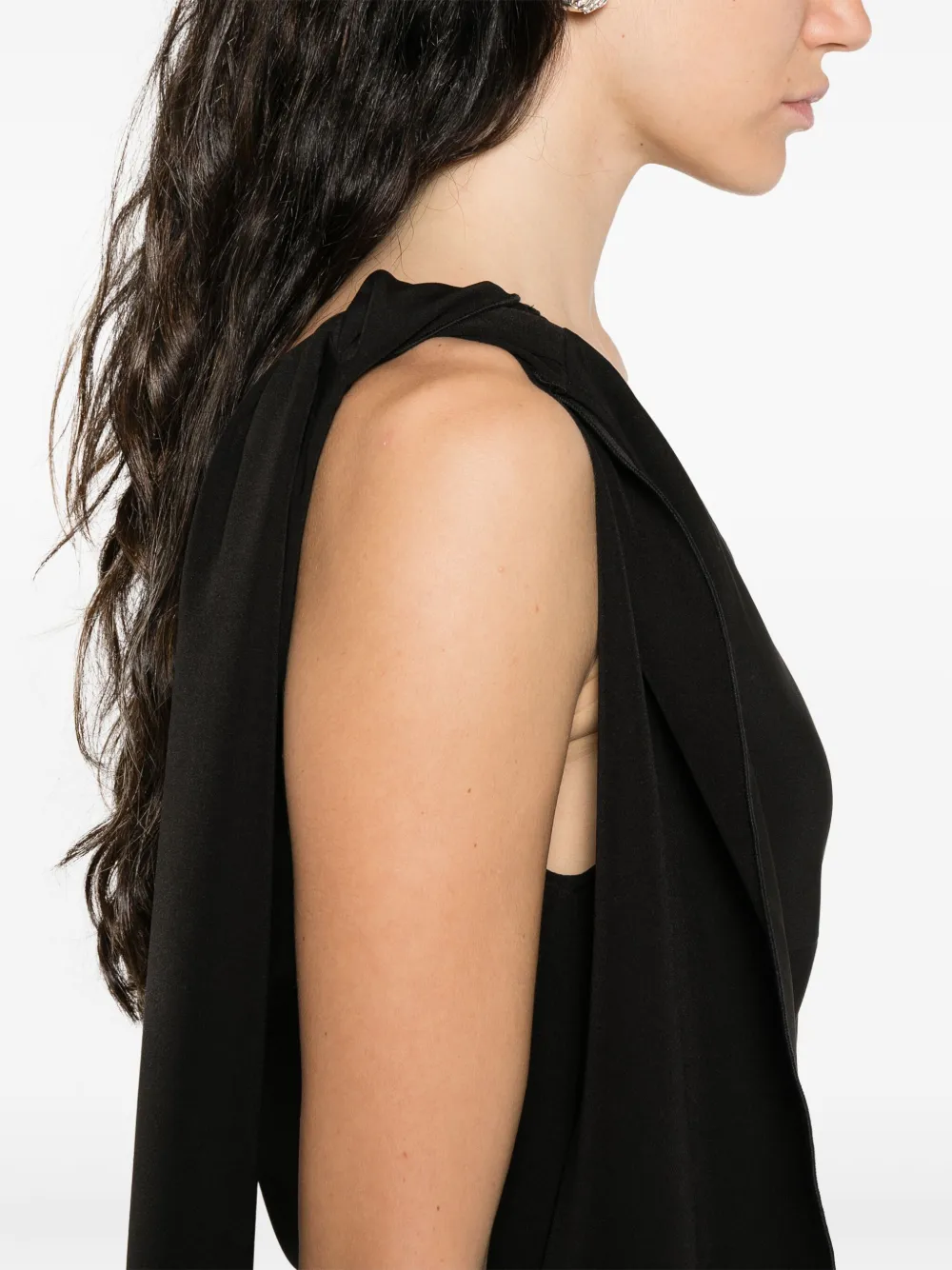 Atu Body Couture Asymmetrische maxi-jurk Zwart