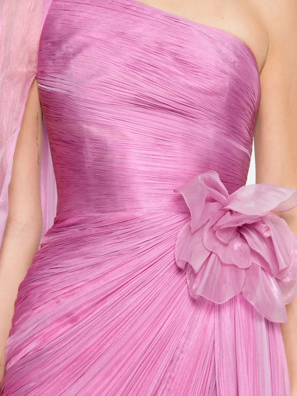 Iris Serban Adelaine maxi-jurk met bloemdetail Roze