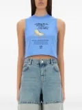 MOSCHINO JEANS graphic-print sleeveless tank top - Blue