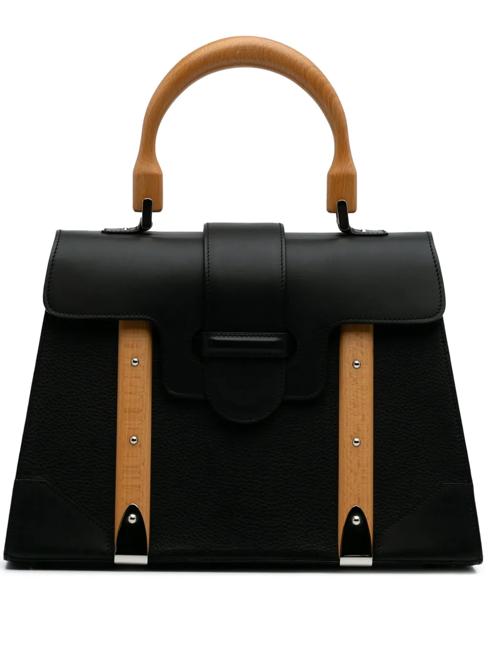 Goyard Pre-Owned 2014 Leather Saigon Structured MM satchel | Black | Image 1