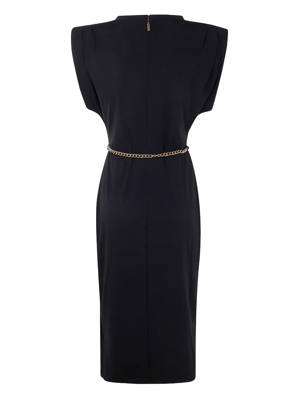 Michael Kors chain-belt midi dress Zwart