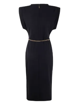 ワンピース Michael Kors MIDI DRESS WITH BELT (MS5830KF4C 001BLACK) Stretch Cotton Poplin Belted Midi Dress | Michael Kors [US]