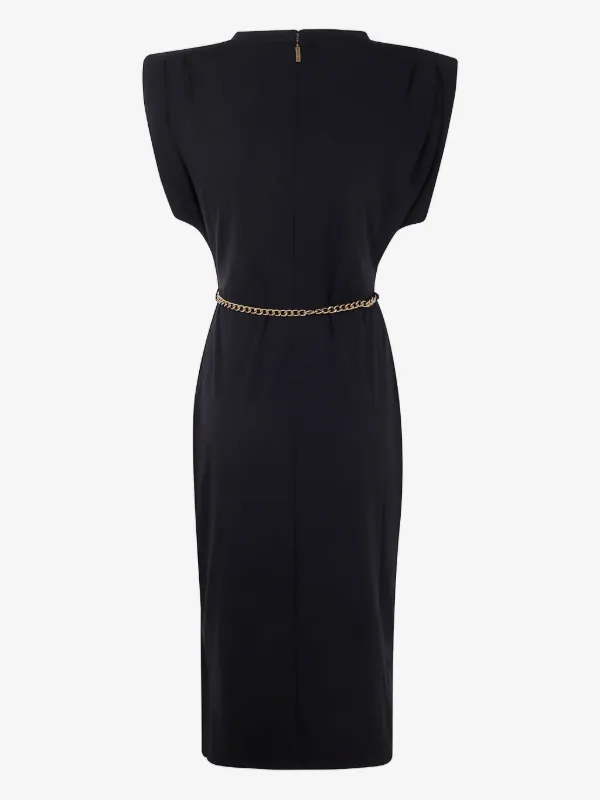 mk dresses Michael Kors Women's Fit and Flare Midi Polo Dress, Black, XXS at Amazon Women's Clothing store 18% nylon Michael Kors Dress Black -