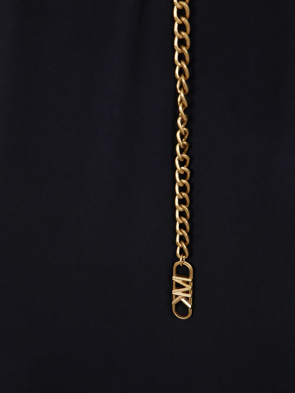 Michael Kors chain-belt midi dress Zwart