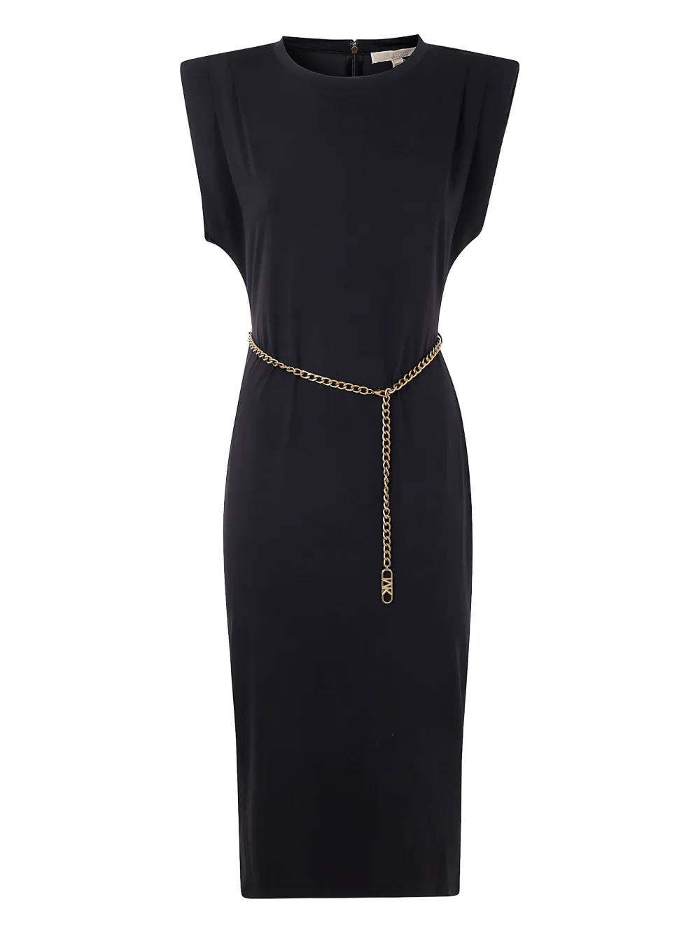 Michael Kors chain-belt midi dress Zwart