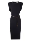 Michael Kors chain-belt midi dress - Black