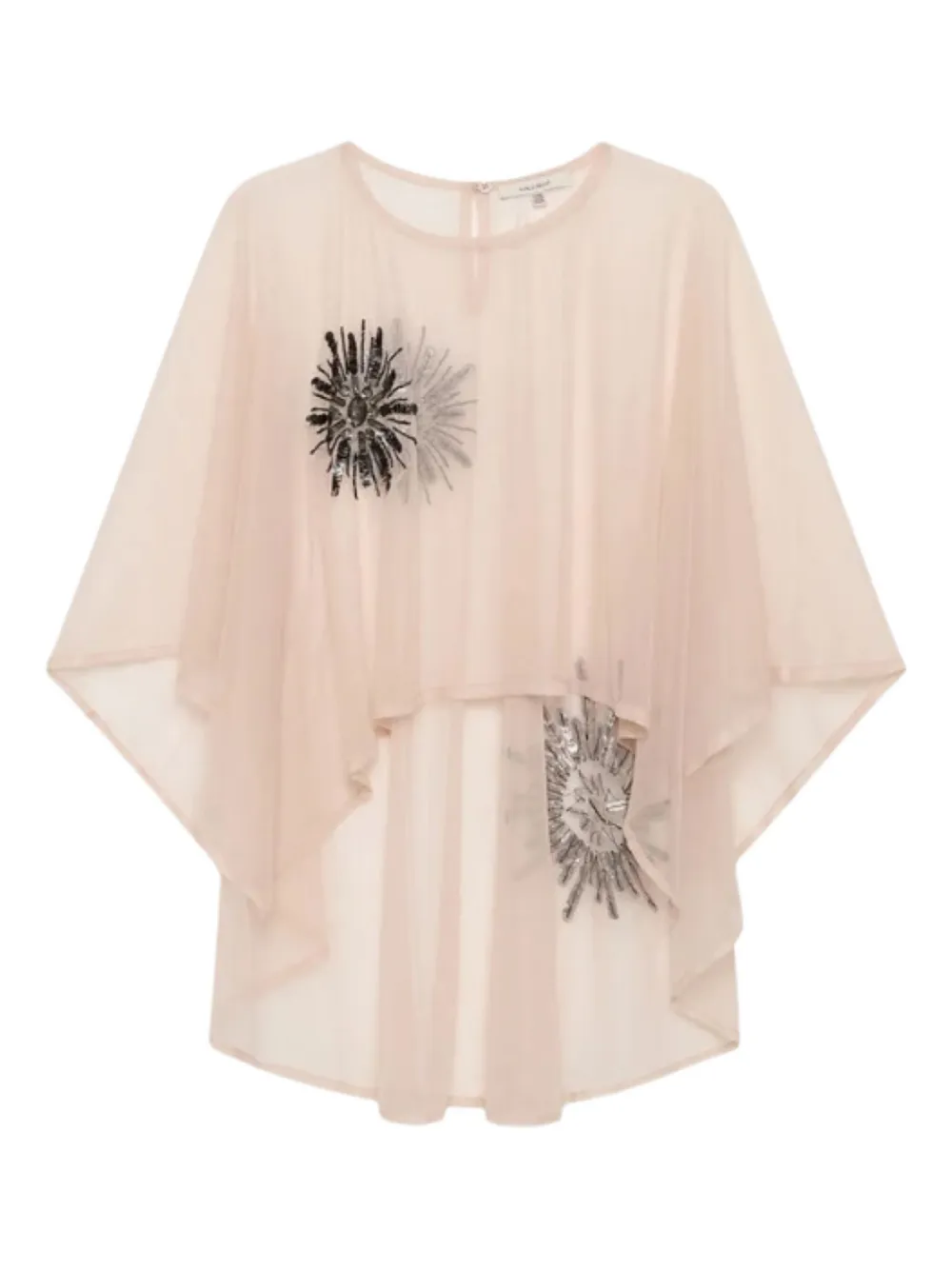 MALIPARMI embellished high-low top Roze