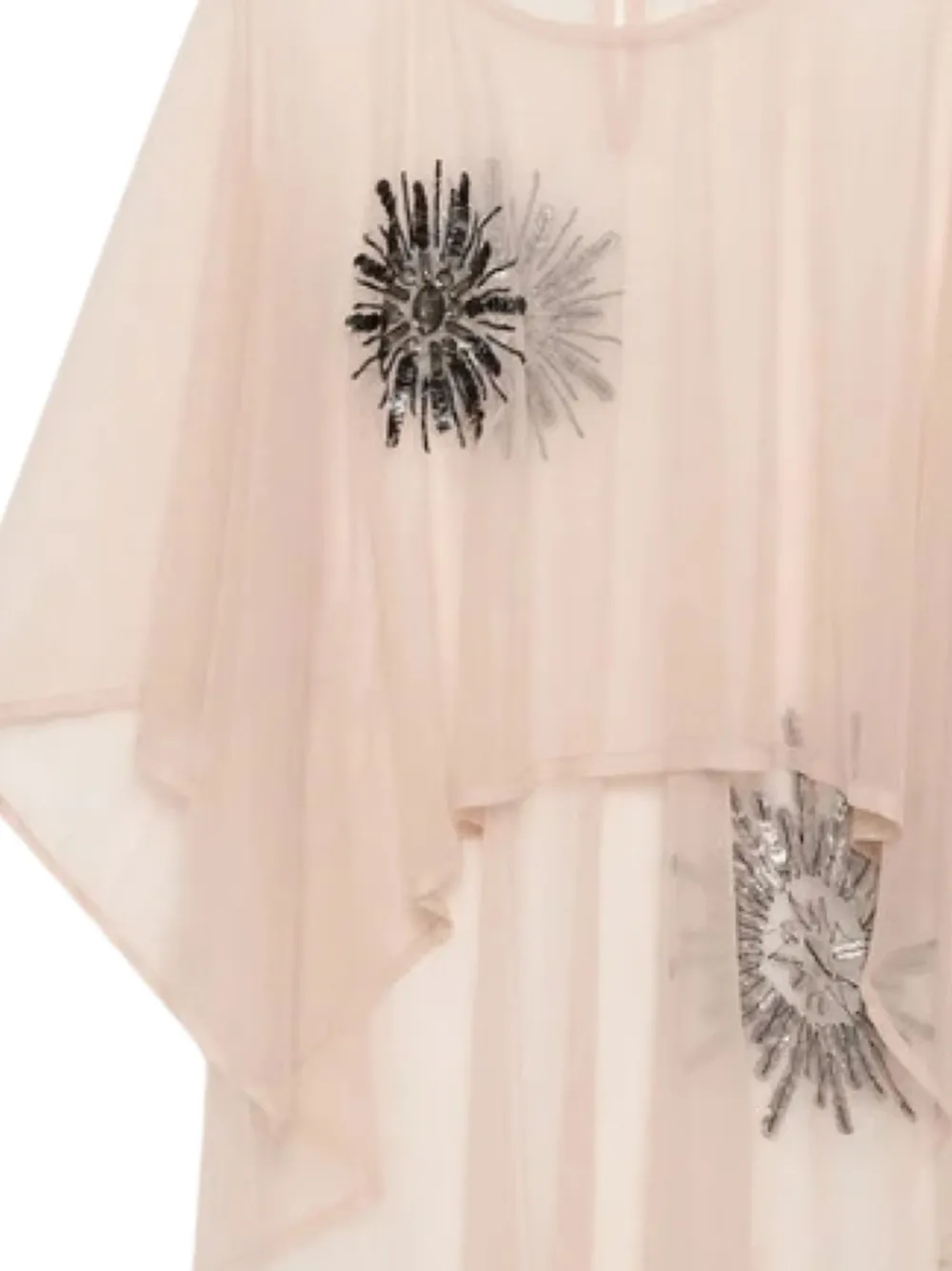 MALIPARMI embellished high-low top Roze