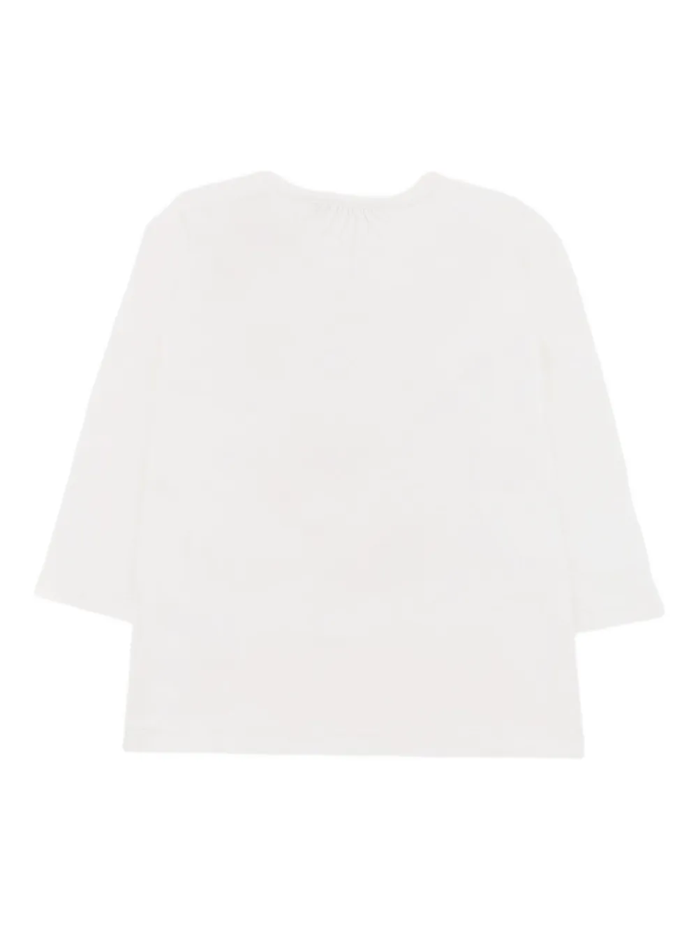 Bonpoint T-shirt met print en lange mouwen Beige