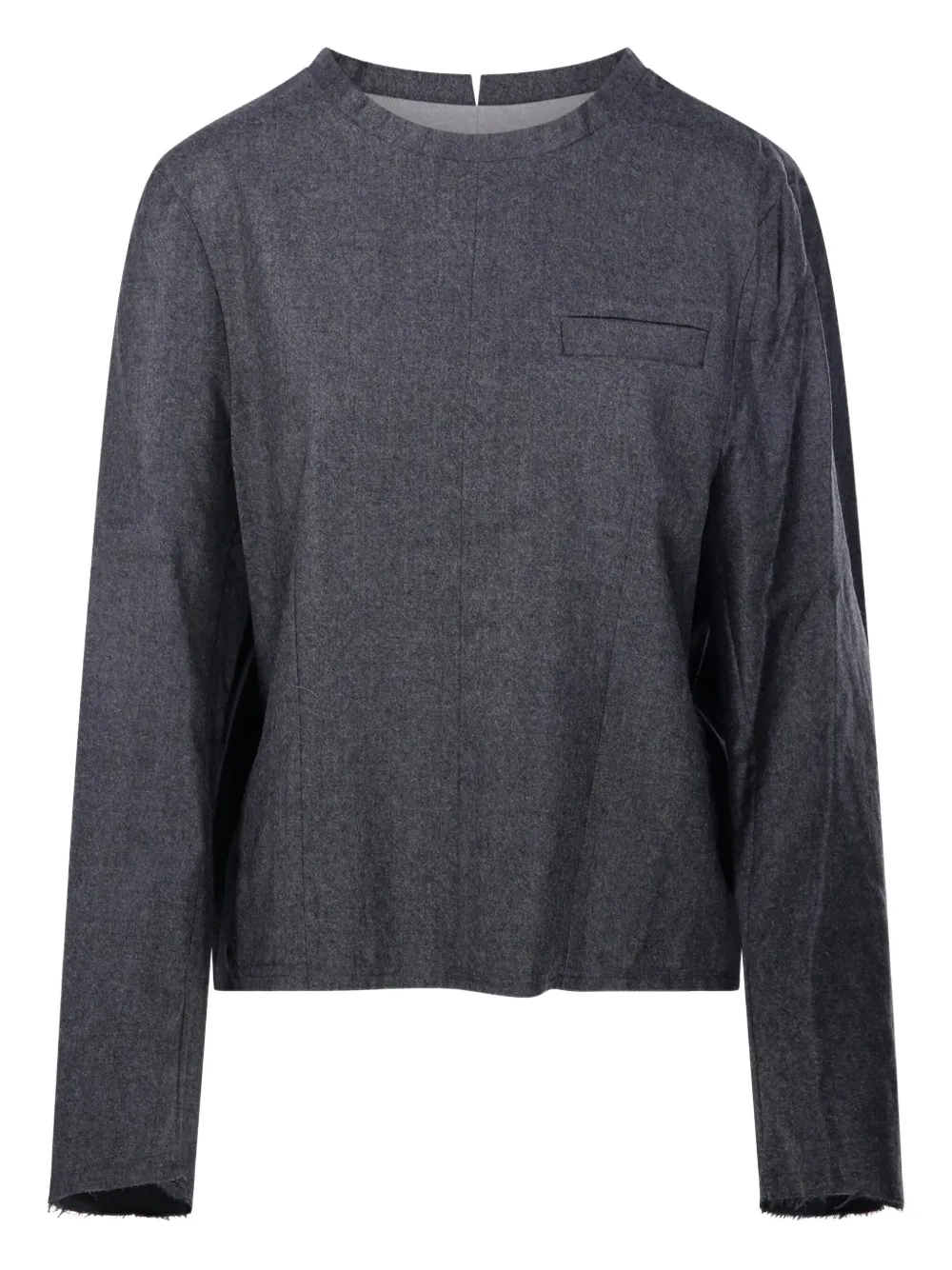 Sibel Saral pocket raw-edge sweater | Grey | Image 1