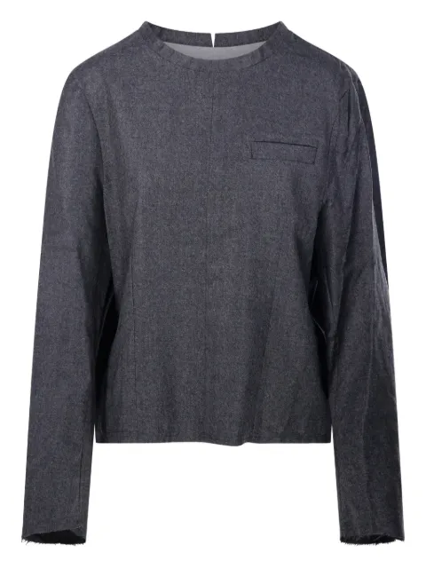 Sibel Saral pocket raw-edge sweater