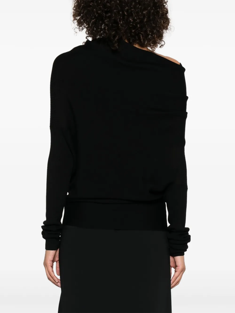 P.A.R.O.S.H. Gedrapeerde trui met metallic cuffs Zwart