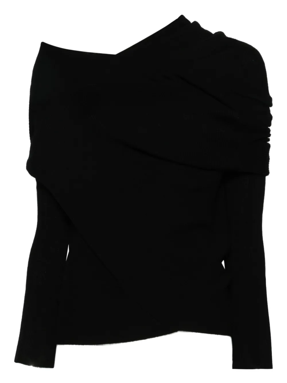 P.A.R.O.S.H. Gedrapeerde trui met metallic cuffs Zwart