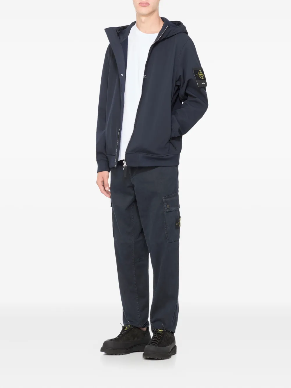 Stone Island Hoodie met Compass-logopatch Blauw