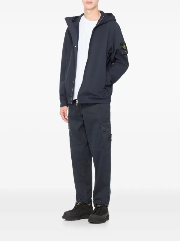 Stone Island コンパスバッジ パーカー | ブルー | FARFETCH JP