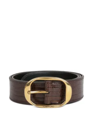 美品／希少☆TOM FORD　メンズ　ベルト　ゴールド　シルバー　レザー TOM FORD トム フォード メンズ ベルト レザー Tバックル