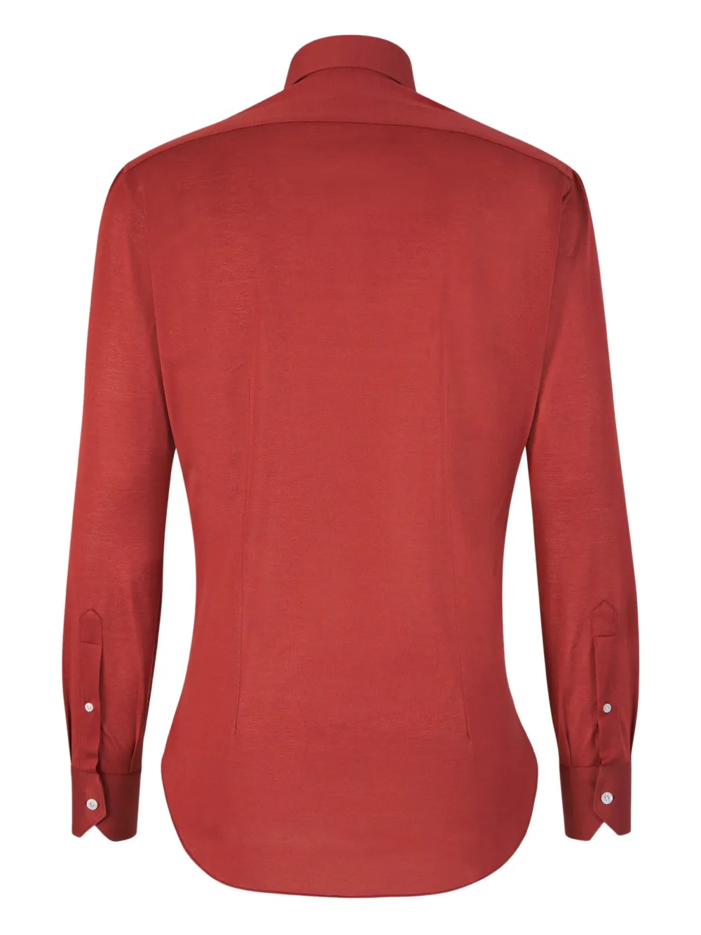 Fray Button-down piqué overhemd - Rood