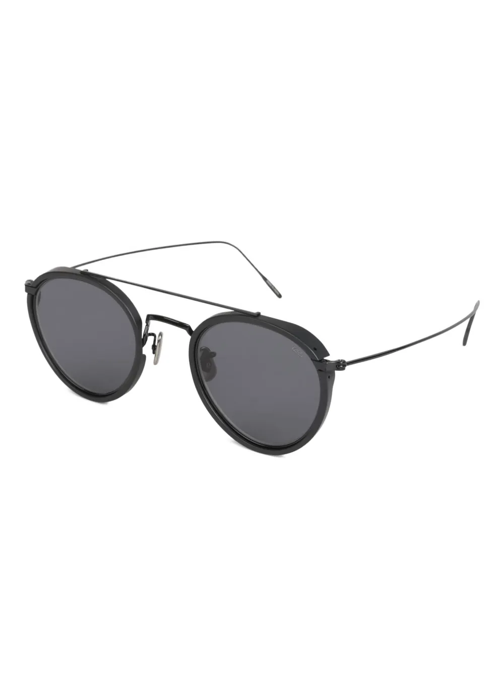 Eyevan7285 Zonnebril met rond montuur Zwart